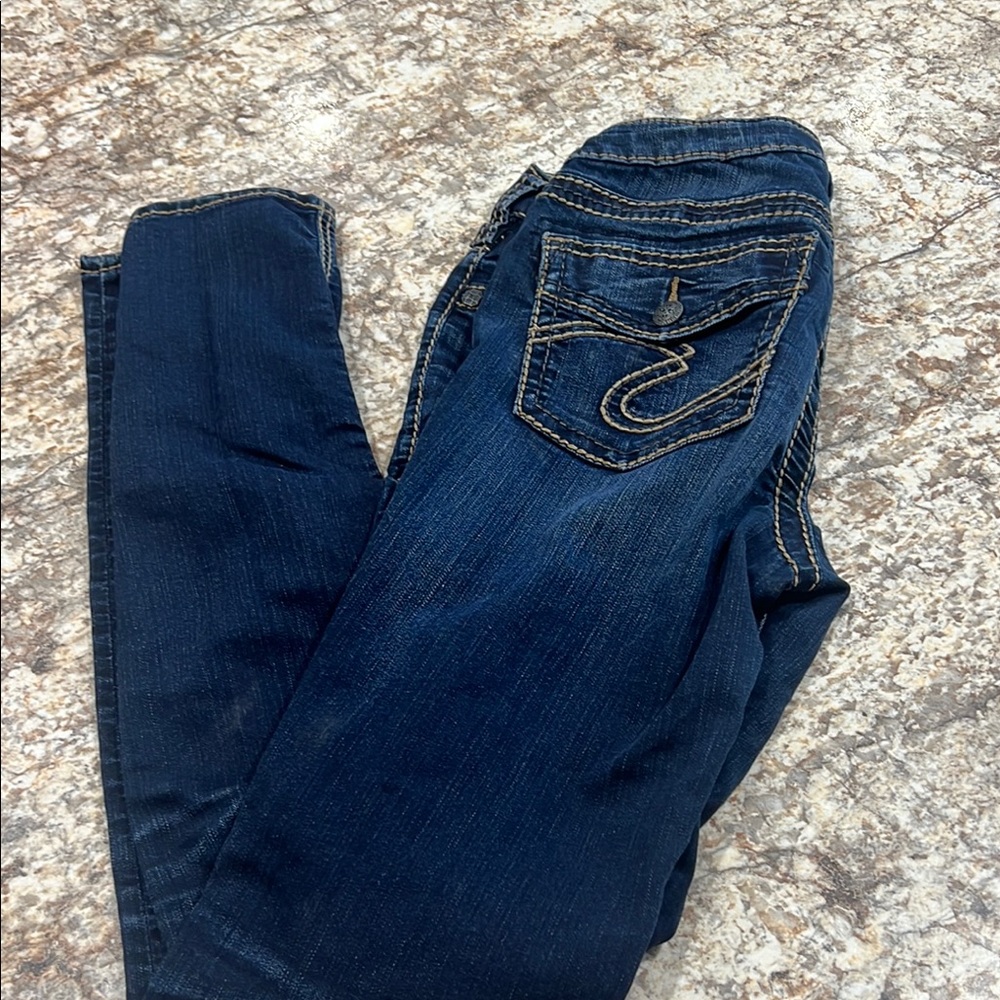 Silver Jeans Blue Skinny Denim Designer Style